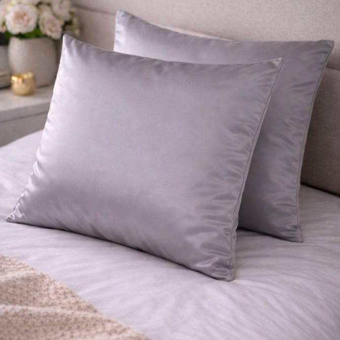 Taie 100% Soie Gris Perle