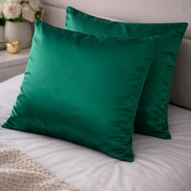Taie 100% Soie Velours Vert