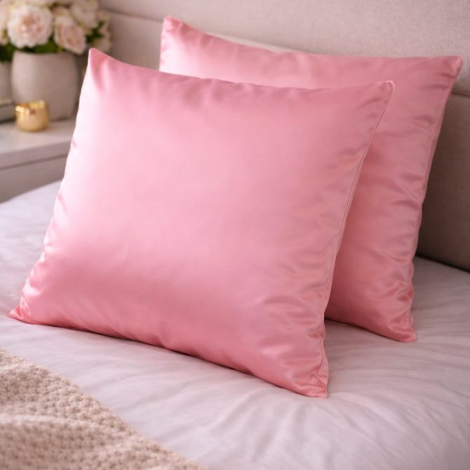 Taie 100% Soie Rose Bébé